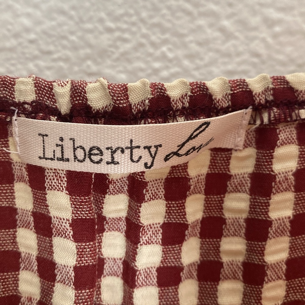 Liberty Love Fall Gingham Twist Front Dress - Picture 4 of 5